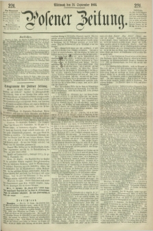 Posener Zeitung. 1864, [№] 221 (21 September) + dod.