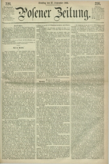 Posener Zeitung. 1864, [№] 226 (27 September) + dod.