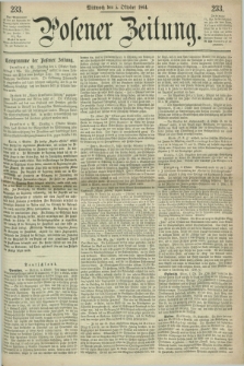 Posener Zeitung. 1864, [№] 233 (5 Oktober) + dod.
