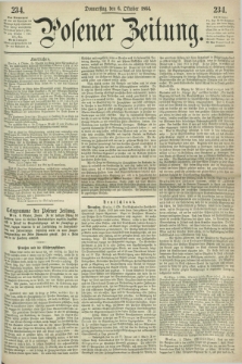 Posener Zeitung. 1864, [№] 234 (6 Oktober) + dod.