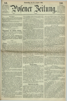 Posener Zeitung. 1864, [№] 246 (20 Oktober) + dod.