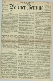 Posener Zeitung. 1864, [№] 298 (20 Dezember) + dod.