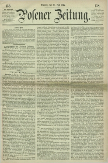 Posener Zeitung. 1865, [№] 158 (10 Juli) + dod.