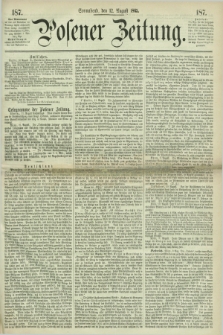 Posener Zeitung. 1865, [№] 187 (12 August) + dod.