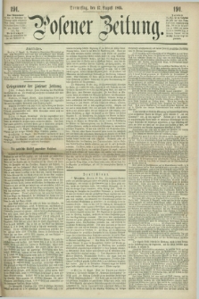 Posener Zeitung. 1865, [№] 191 (17 August) + dod.