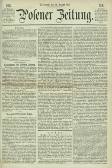 Posener Zeitung. 1865, [№] 193 (19 August) + dod.
