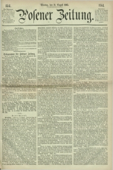 Posener Zeitung. 1865, [№] 194 (21 August) + dod.