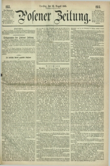 Posener Zeitung. 1865, [№] 195 (22 August) + dod.
