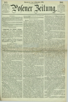 Posener Zeitung. 1865, [№] 205 (2 September) + dod.