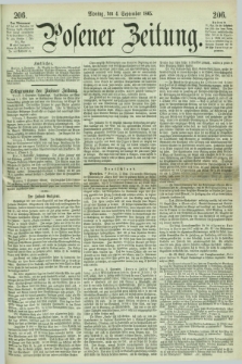 Posener Zeitung. 1865, [№] 206 (4 September) + dod.