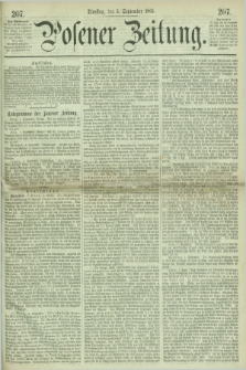 Posener Zeitung. 1865, [№] 207 (5 September)