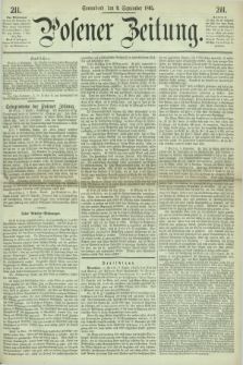 Posener Zeitung. 1865, [№] 211 (9 September) + dod.