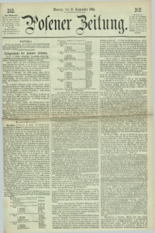 Posener Zeitung. 1865, [№] 212 (11 September)