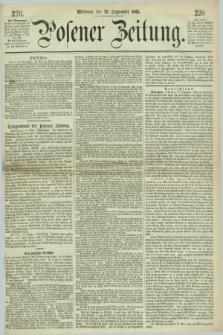Posener Zeitung. 1865, [№] 220 (20 September) + dod.
