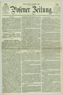 Posener Zeitung. 1865, [№] 222 (22 September) + dod.