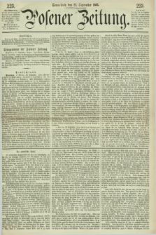 Posener Zeitung. 1865, [№] 223 (23 September) + dod.