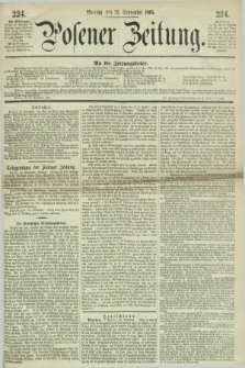 Posener Zeitung. 1865, [№] 224 (25 September) + dod.