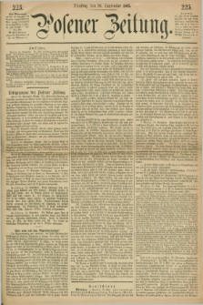 Posener Zeitung. 1865, [№] 225 (26 September)
