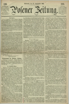 Posener Zeitung. 1865, [№] 226 (27 September) + dod.