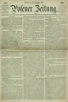 Posener Zeitung. 1865, [№] 228 (29 September) + dod.