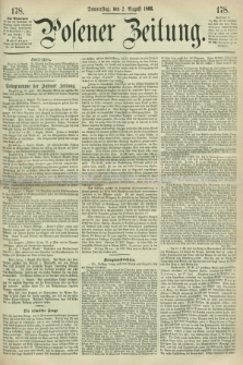Posener Zeitung. 1866, [№] 178 (2 August) + dod.