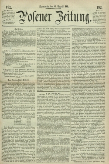 Posener Zeitung. 1866, [№] 192 (18 August) + dod.