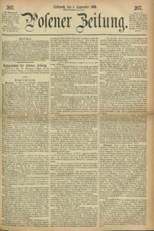 Posener Zeitung. 1866, [№] 207 (5 September) + dod.