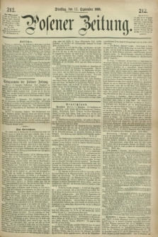 Posener Zeitung. 1866, [№] 212 (11 September) + dod.