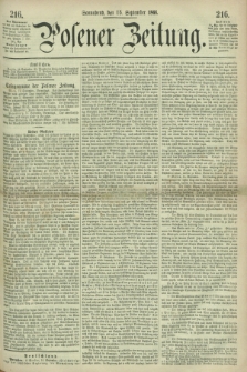 Posener Zeitung. 1866, [№] 216 (15 September) + dod.