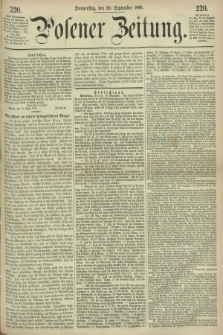 Posener Zeitung. 1866, [№] 220 (20 September)