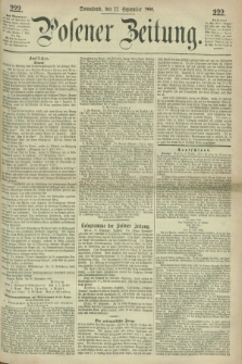 Posener Zeitung. 1866, [№] 222 (22 September) + dod.