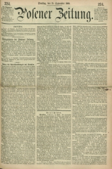 Posener Zeitung. 1866, [№] 224 (25 September) + dod.