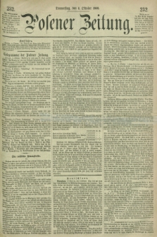 Posener Zeitung. 1866, [№] 232 (4 Oktober) + dod.