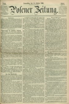 Posener Zeitung. 1866, [№] 244 (18 Oktober) + dod.