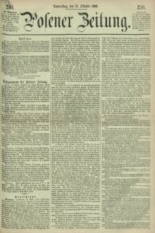 Posener Zeitung. 1866, [№] 250 (25 Oktober) + dod.