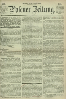 Posener Zeitung. 1866, [№] 255 (31 Oktober) + dod.