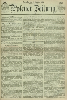 Posener Zeitung. 1866, [№] 268 (15 November) + dod.