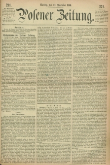 Posener Zeitung. 1866, [№] 271 (19 November) + dod.