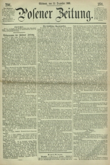 Posener Zeitung. 1866, [№] 291 (12 Dezember) + dod.