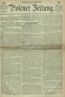 Posener Zeitung. 1866, [№] 294 (15 Dezember) + dod.