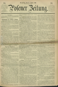 Posener Zeitung. 1867, [№] 14 (17 Januar) + dod.