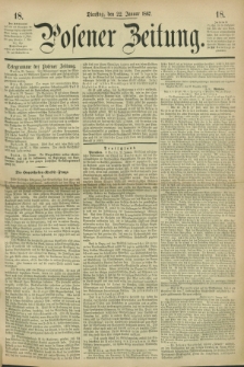 Posener Zeitung. 1867, [№] 18 (22 Januar) + dod.