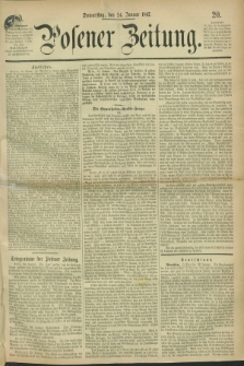 Posener Zeitung. 1867, [№] 20 (24 Januar) + dod.