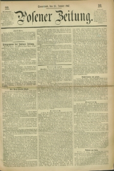 Posener Zeitung. 1867, [№] 22 (26 Januar) + dod.