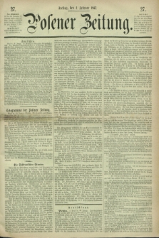 Posener Zeitung. 1867, [№] 27 (1 Februar) + dod.