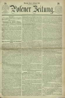 Posener Zeitung. 1867, [№] 29 (4 Februar) + dod.