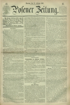 Posener Zeitung. 1867, [№] 47 (25 Februar) + dod.