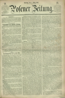 Posener Zeitung. 1867, [№] 53 (4 März) + dod.