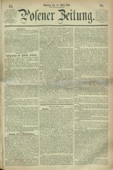 Posener Zeitung. 1867, [№] 65 (18 März) + dod.