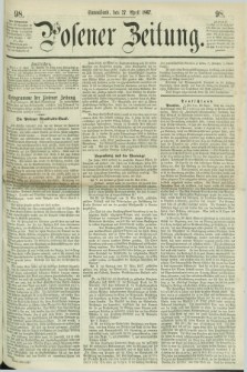 Posener Zeitung. 1867, [№] 98 (27 April) + dod.